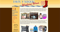 Desktop Screenshot of drycreekwesternwear.com